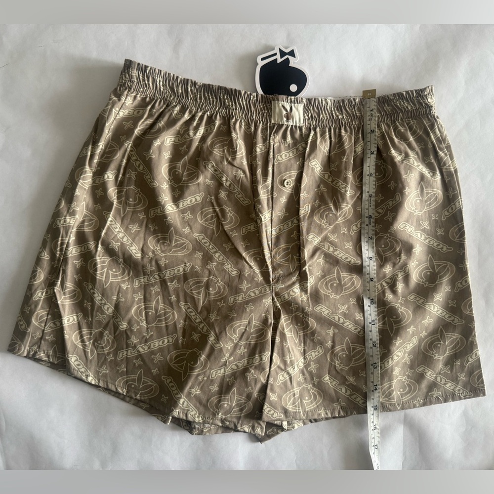 Playboy Men’s Beige Graphic Lounge Boxer